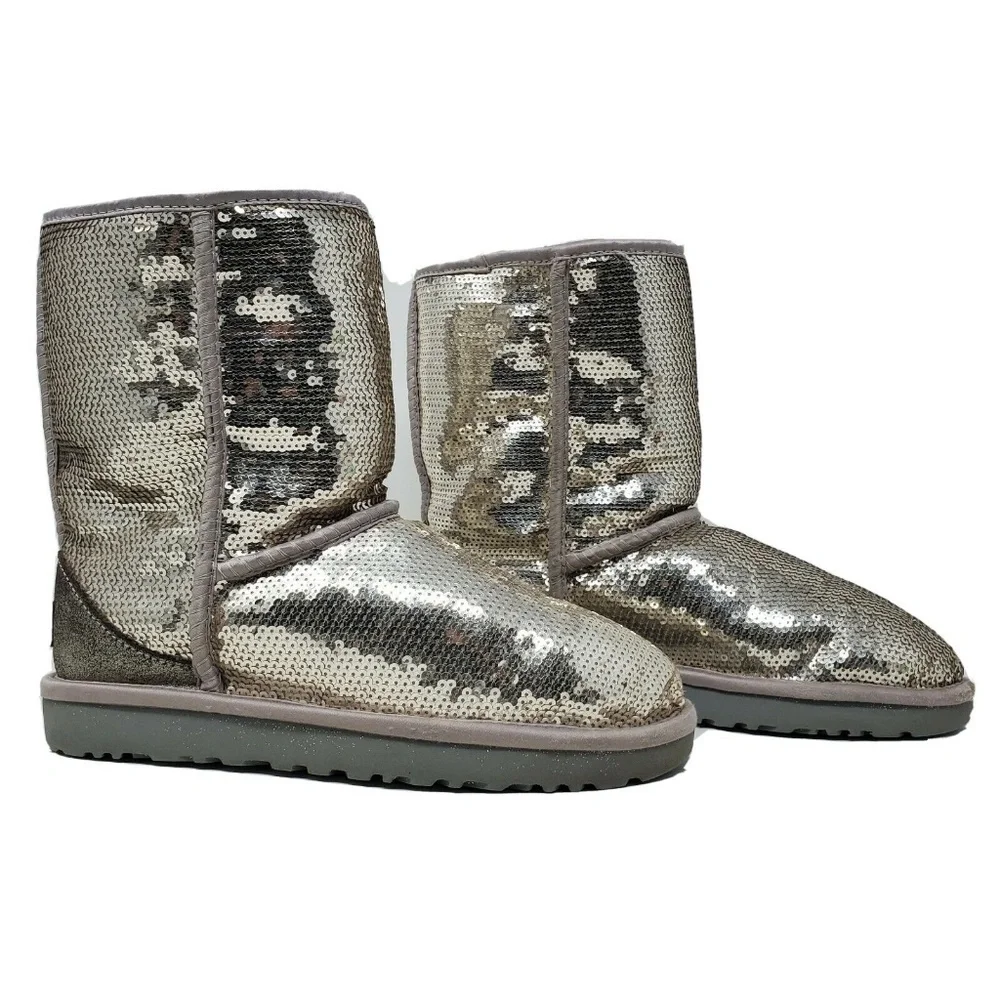 UGG Classic Short Sparkles Genuine Shearling Lined